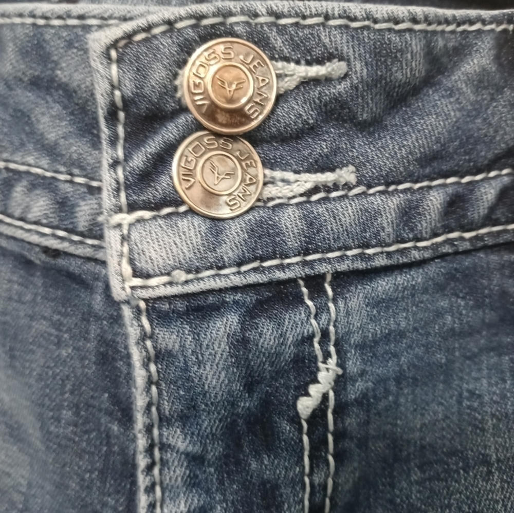 Vicoss Dublin Women's Stretch Medium Wash Boot cut  Jeans w Embroidery sz 16 - Picture 12 of 13